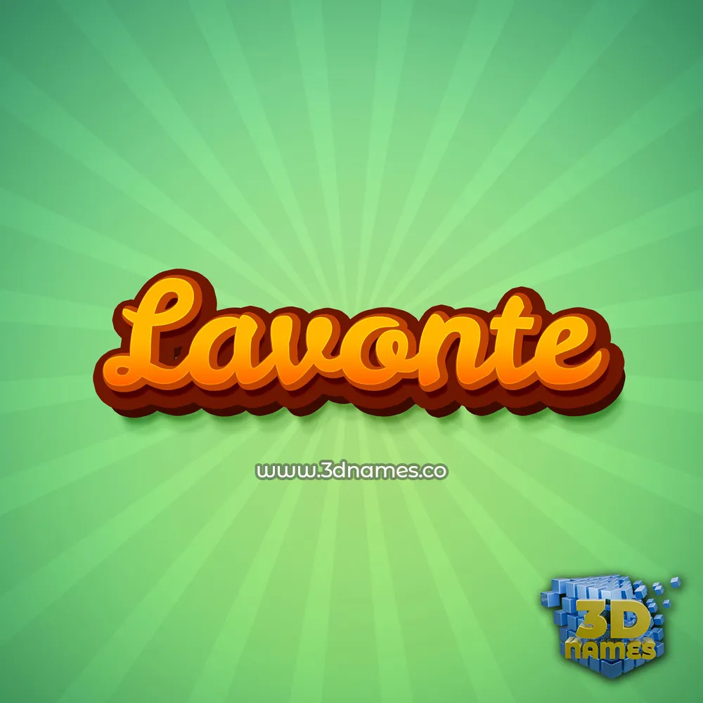 lavonte in Green Rays style - 3D name wallpaper