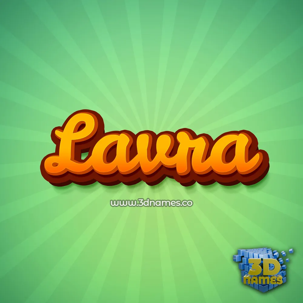 lavra in Green Rays style - 3D name wallpaper