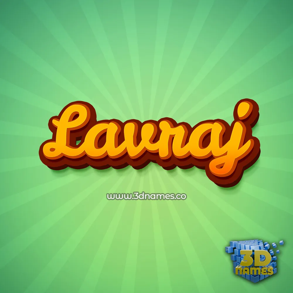 lavraj in Green Rays style - 3D name wallpaper