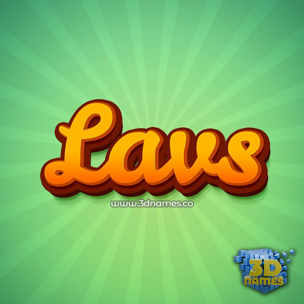 lavs in Green Rays style - 3D name wallpaper