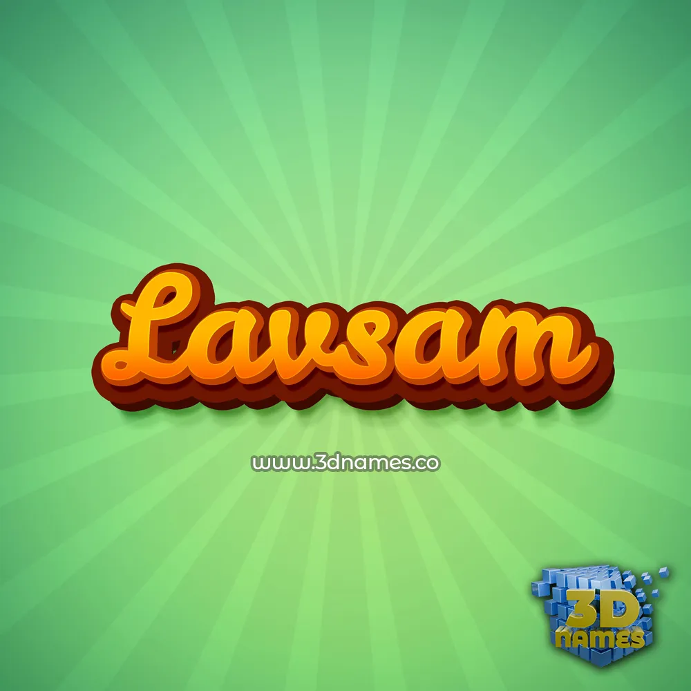 lavsam in Green Rays style - 3D name wallpaper