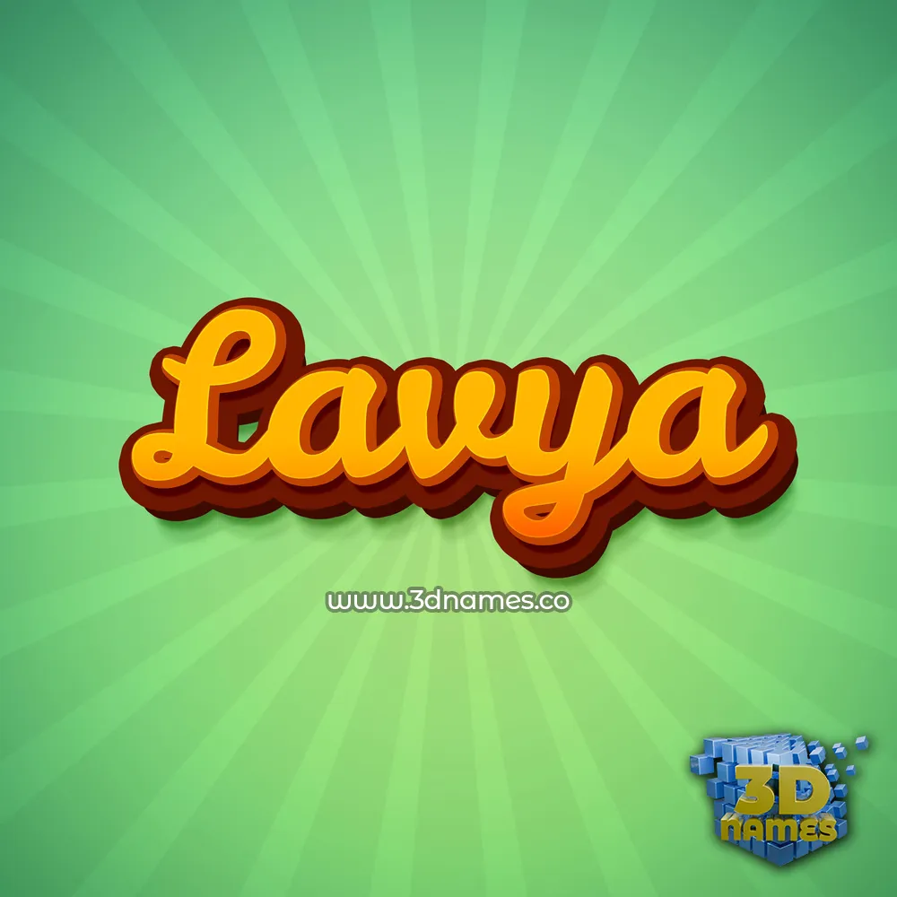 lavya in Green Rays style - 3D name wallpaper