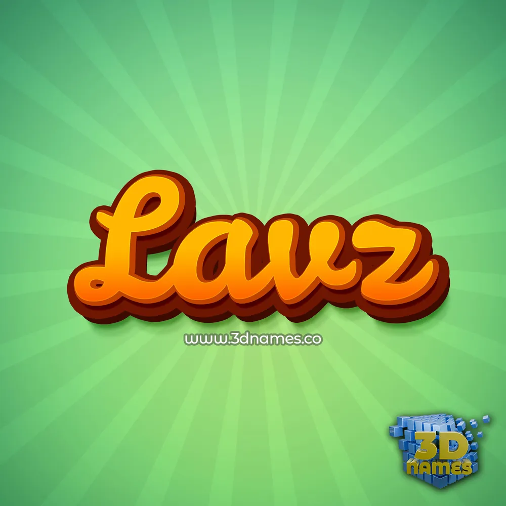 lavz in Green Rays style - 3D name wallpaper