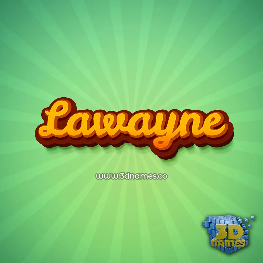lawayne in Green Rays style - 3D name wallpaper