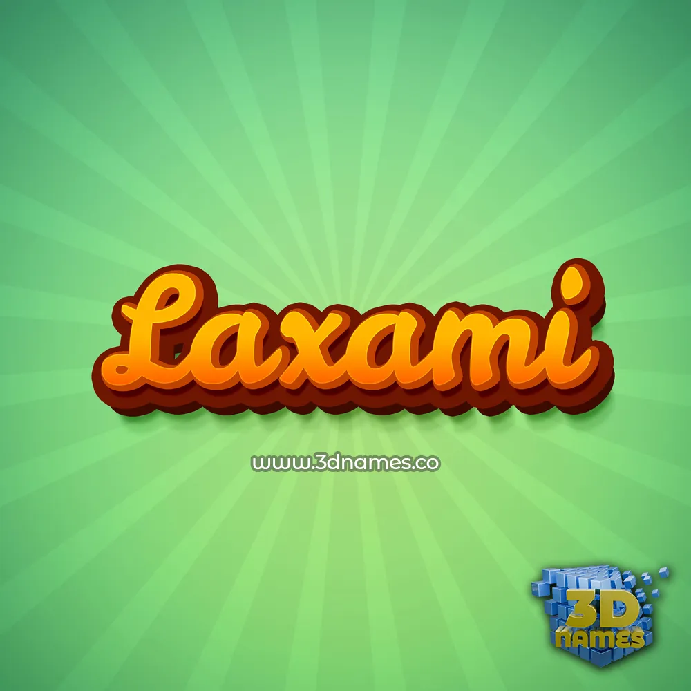 laxami in Green Rays style - 3D name wallpaper