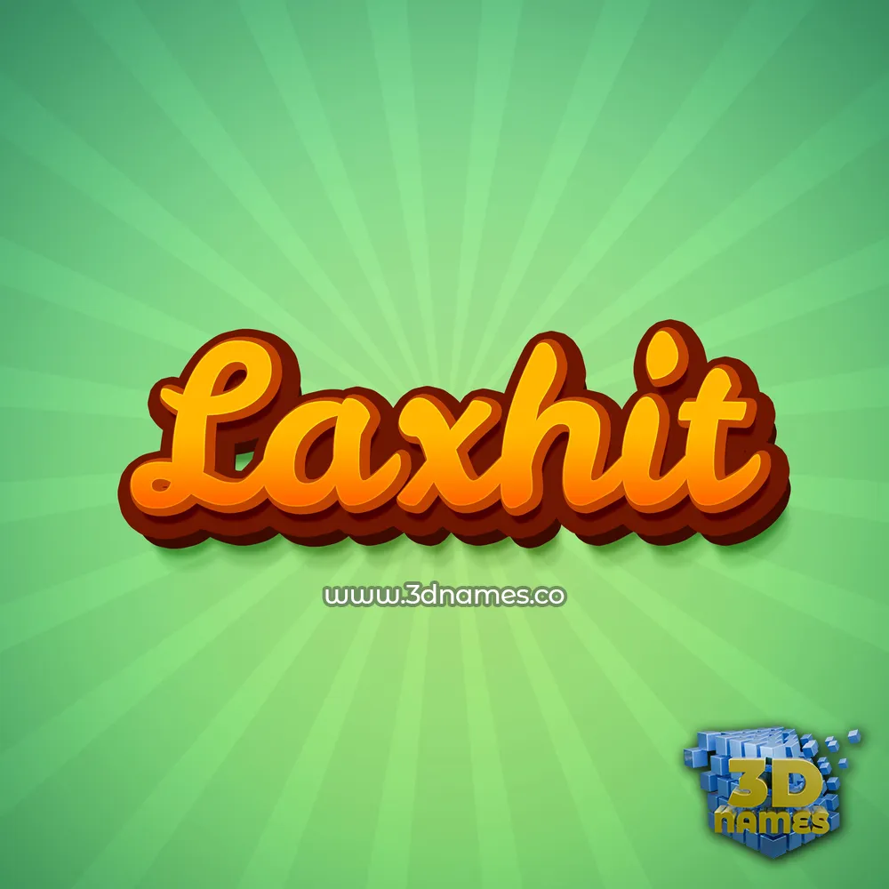 laxhit in Green Rays style - 3D name wallpaper