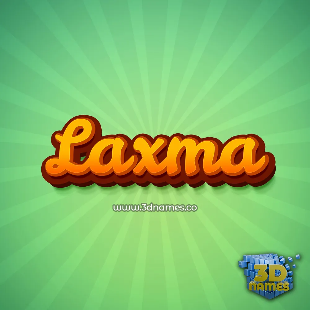 laxma in Green Rays style - 3D name wallpaper
