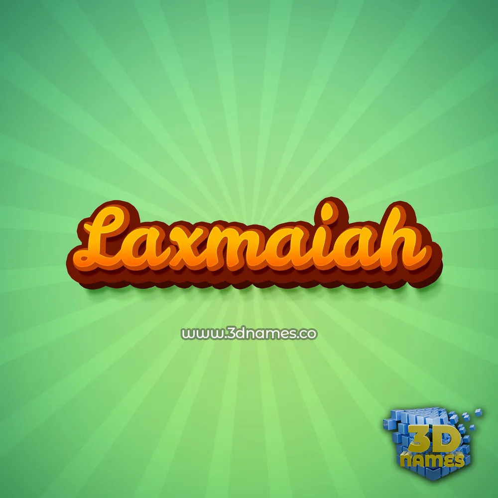 laxmaiah in Green Rays style - 3D name wallpaper
