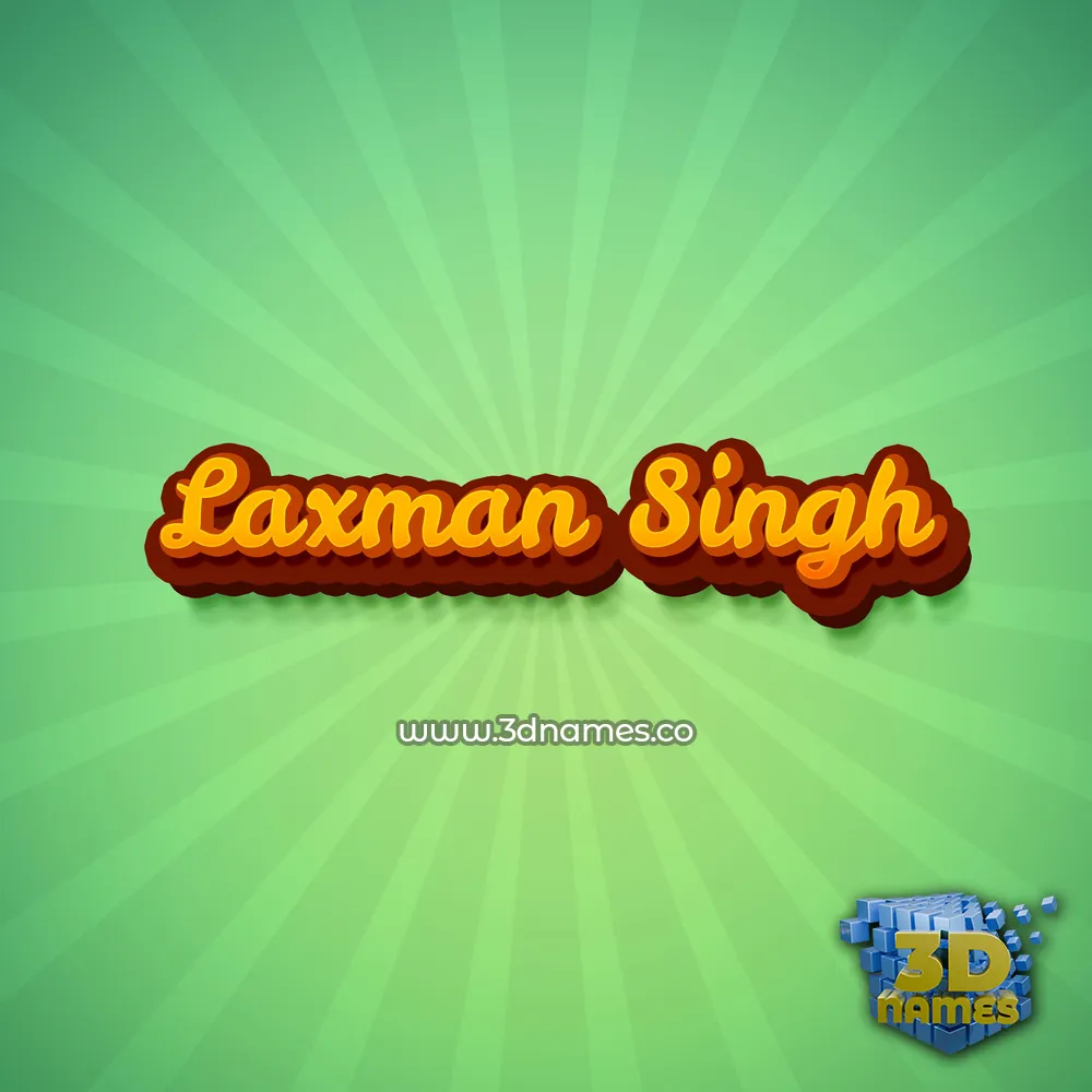 laxman singh in Green Rays style - 3D name wallpaper