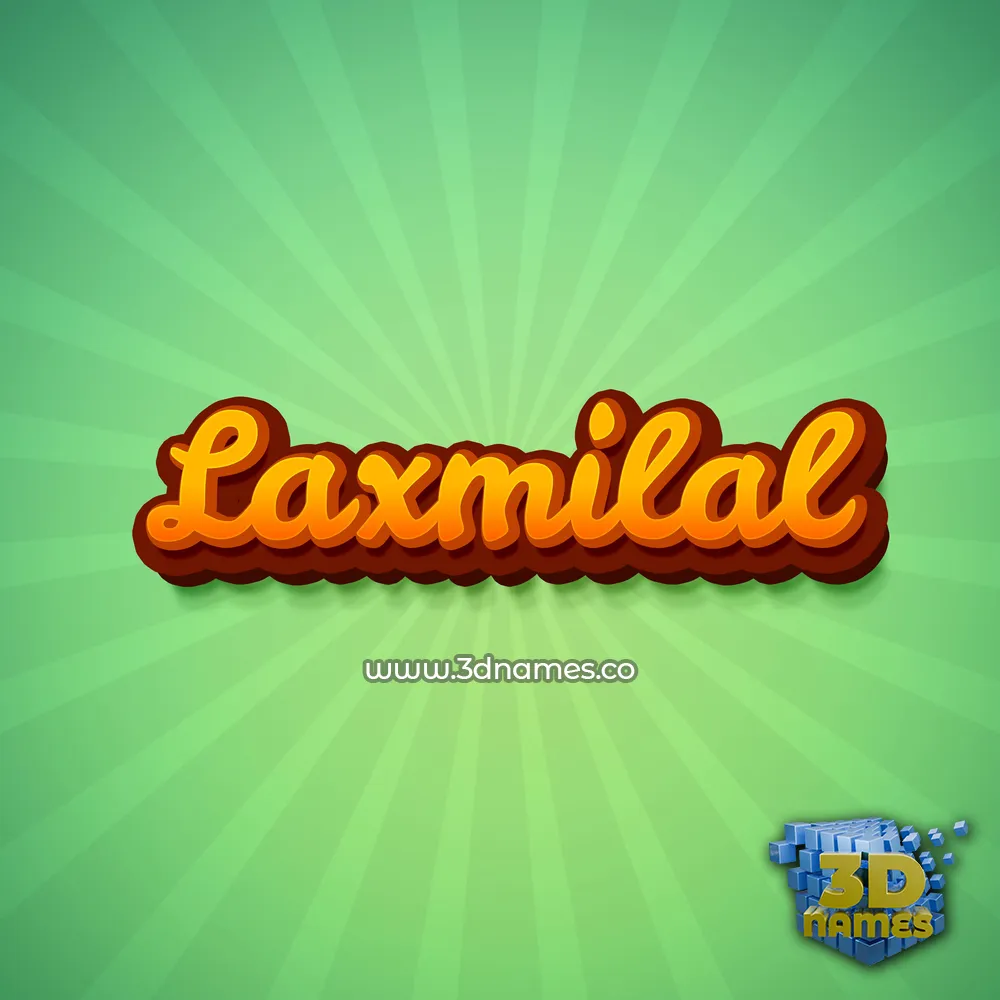 laxmilal in Green Rays style - 3D name wallpaper