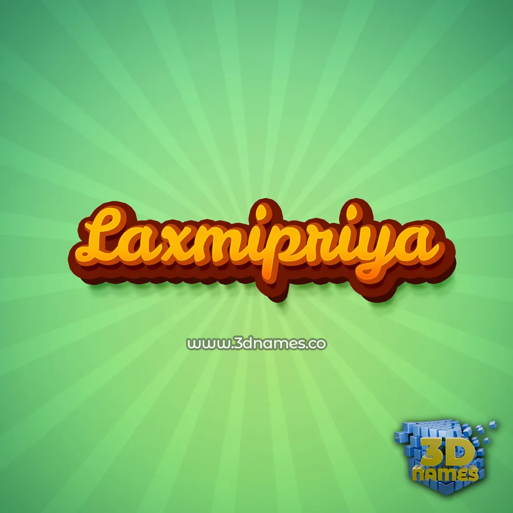 laxmipriya in Green Rays style - 3D name wallpaper