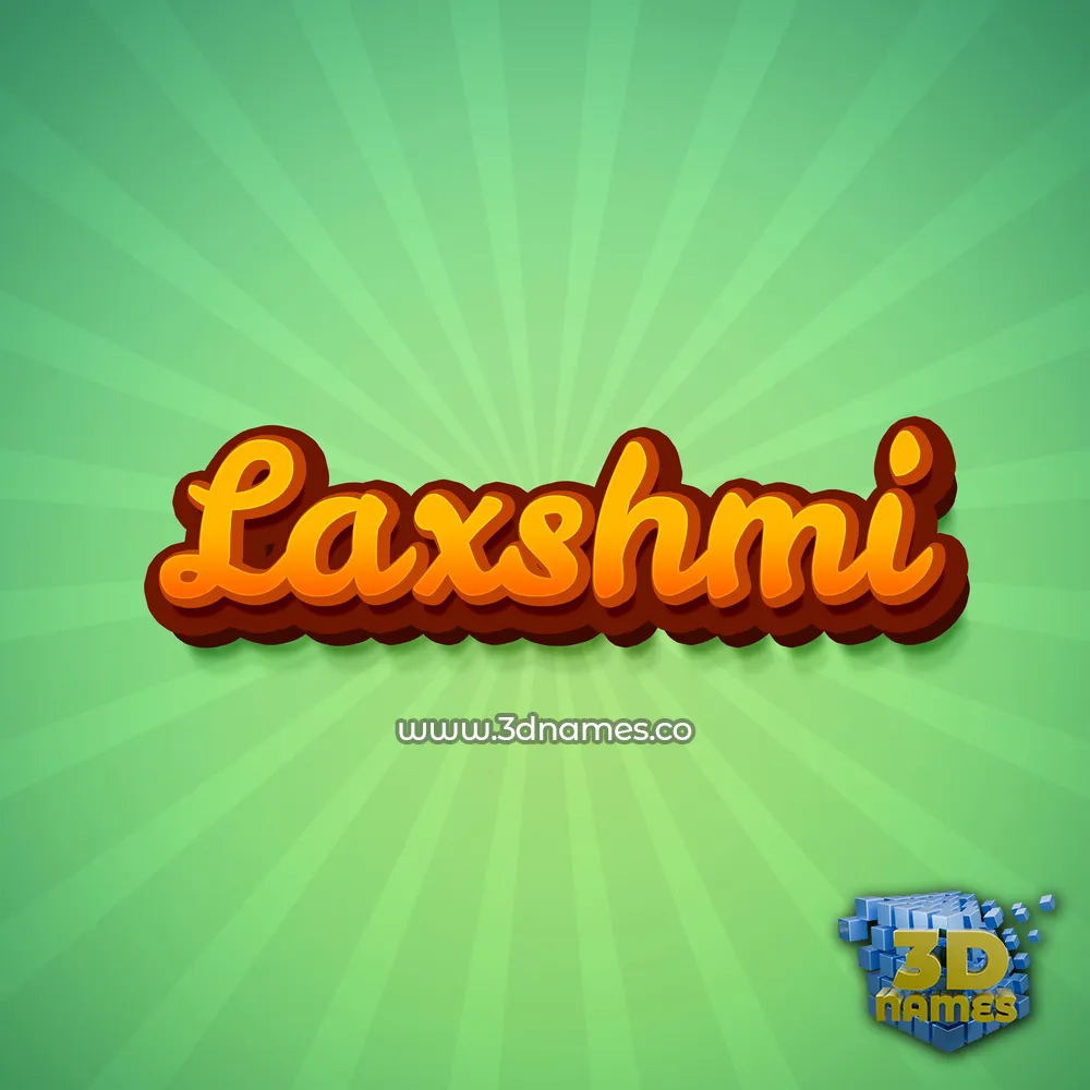 laxshmi in Green Rays style - 3D name wallpaper