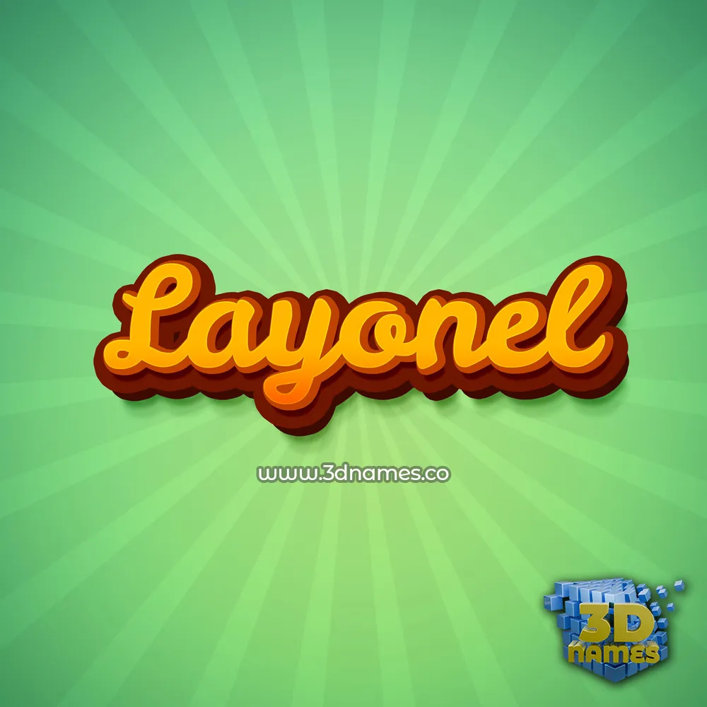 layonel in Green Rays style - 3D name wallpaper
