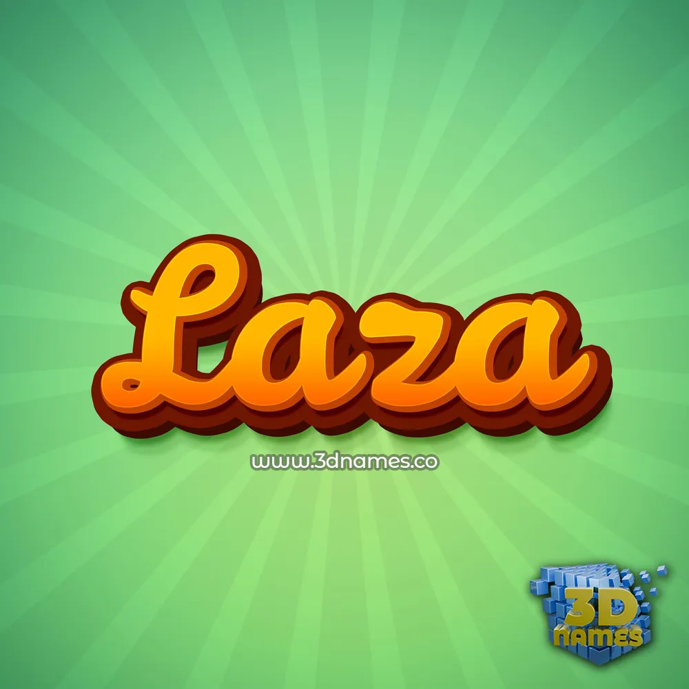 laza in Green Rays style - 3D name wallpaper