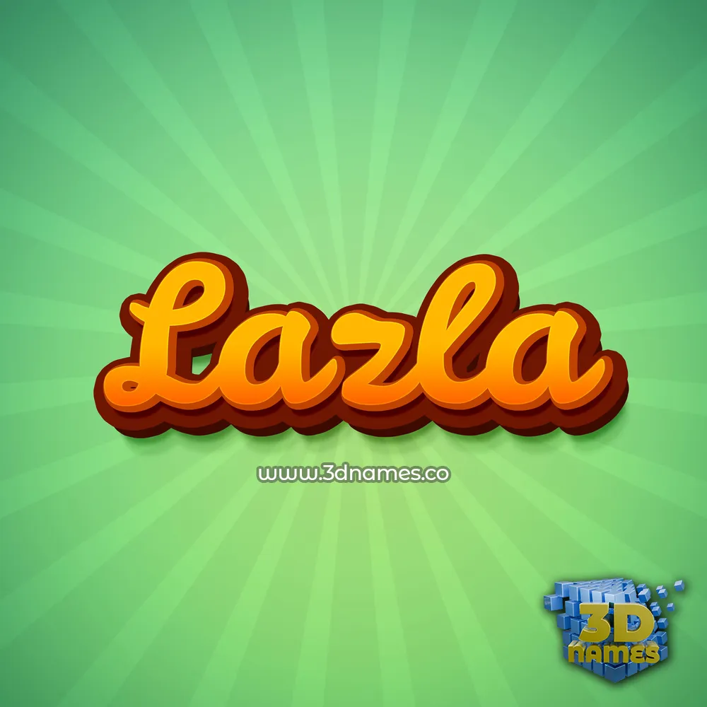 lazla in Green Rays style - 3D name wallpaper