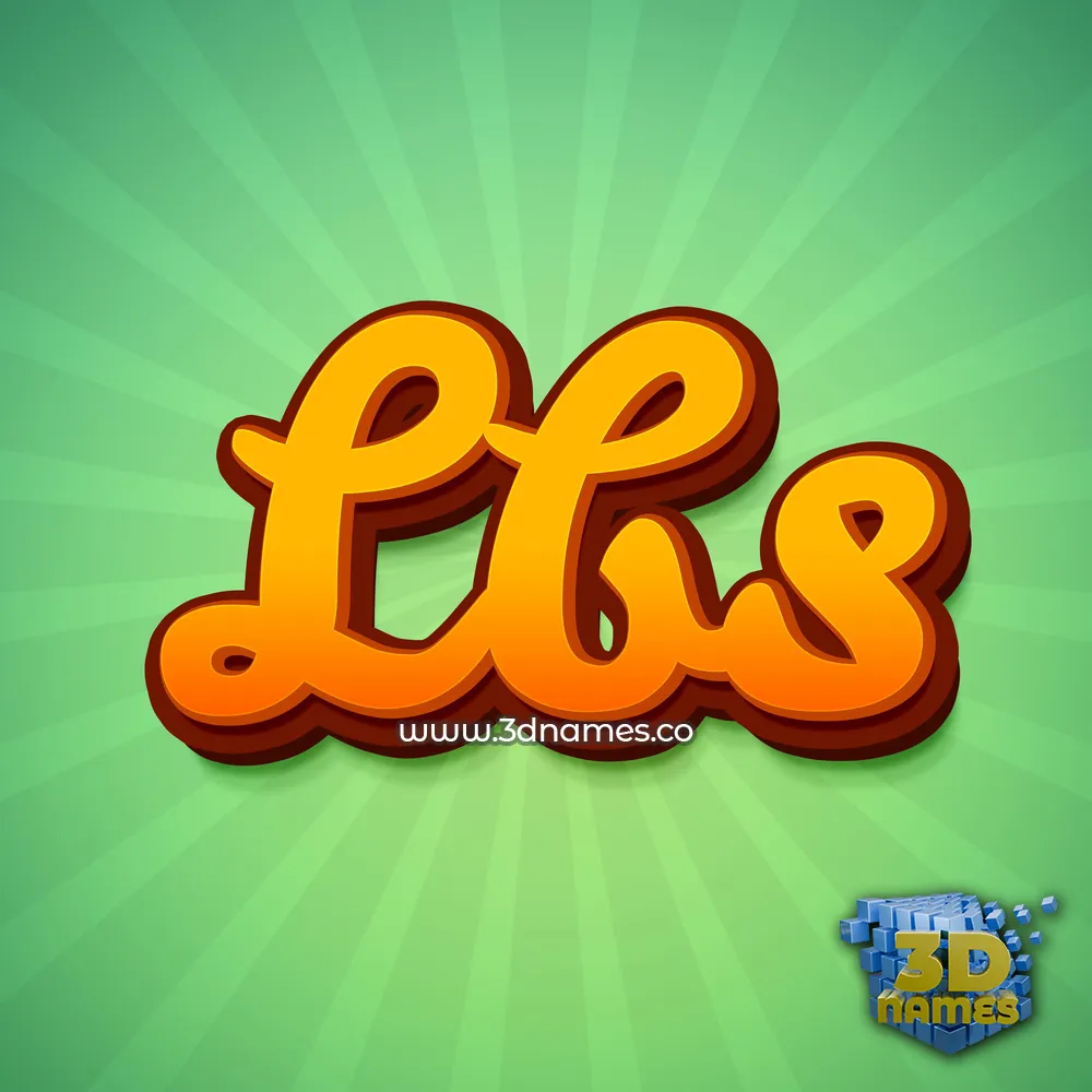 lbs in Green Rays style - 3D name wallpaper