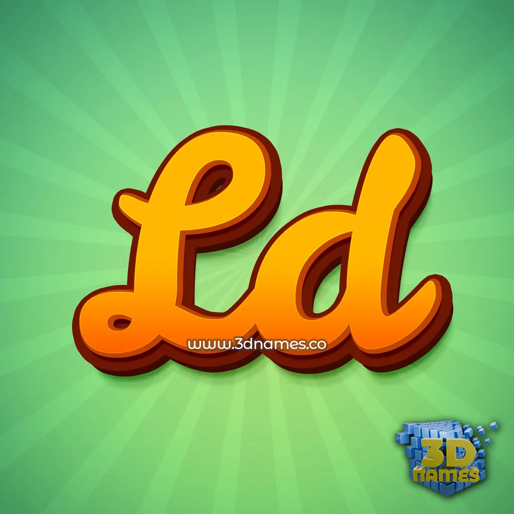 ld in Green Rays style - 3D name wallpaper