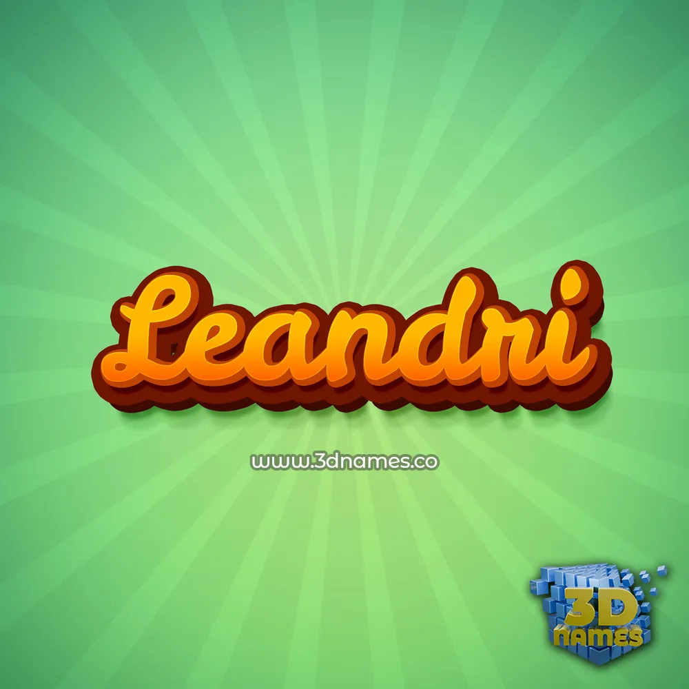 leandri in Green Rays style - 3D name wallpaper