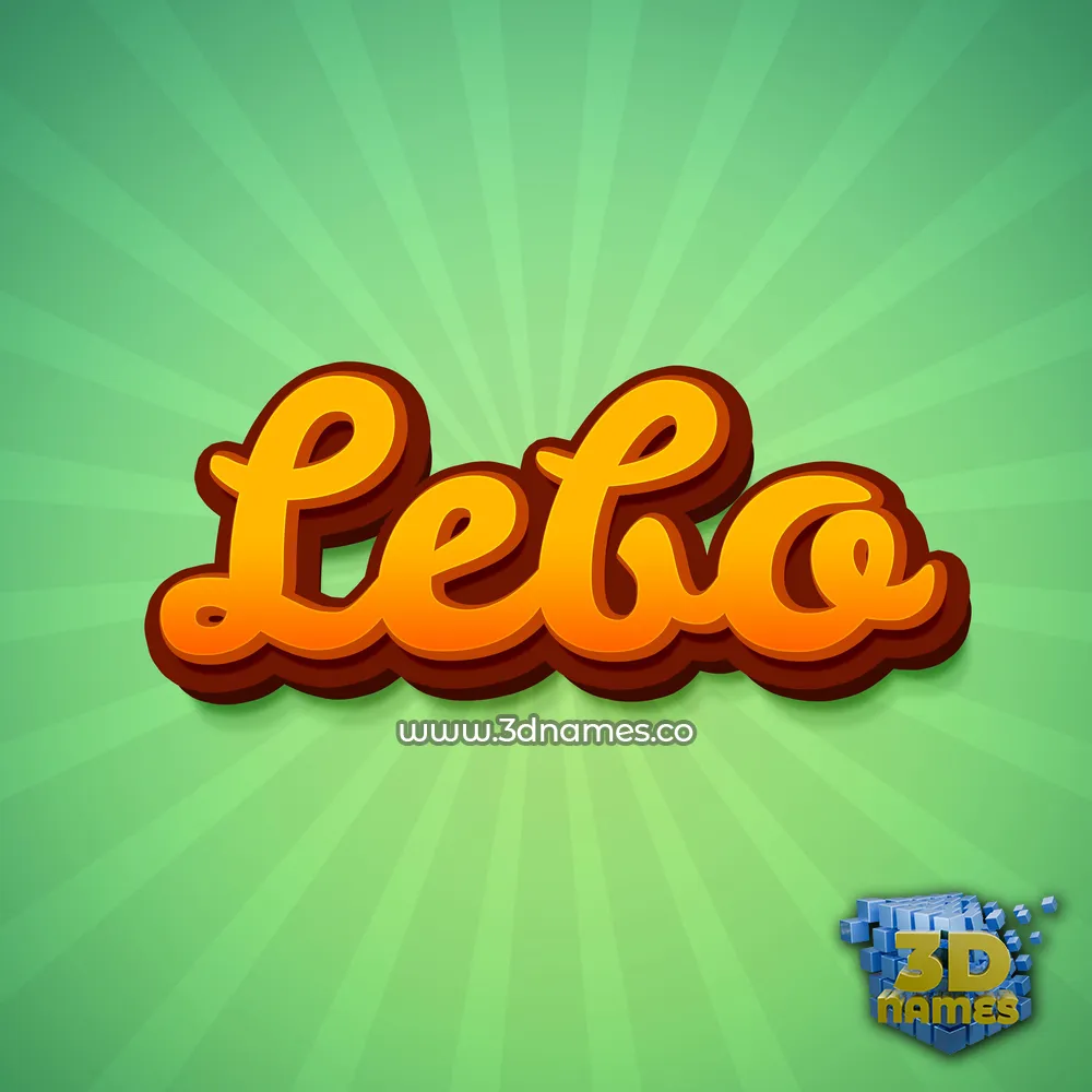 lebo in Green Rays style - 3D name wallpaper