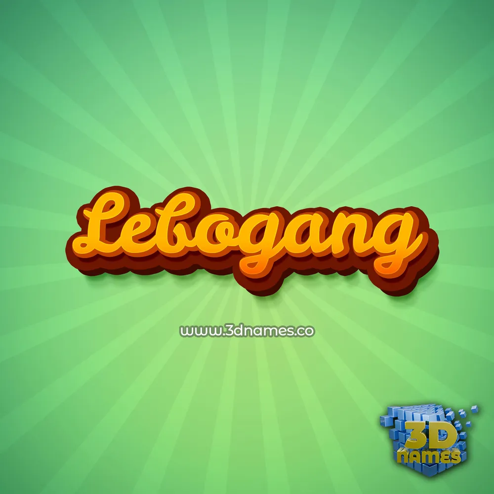 lebogang in Green Rays style - 3D name wallpaper