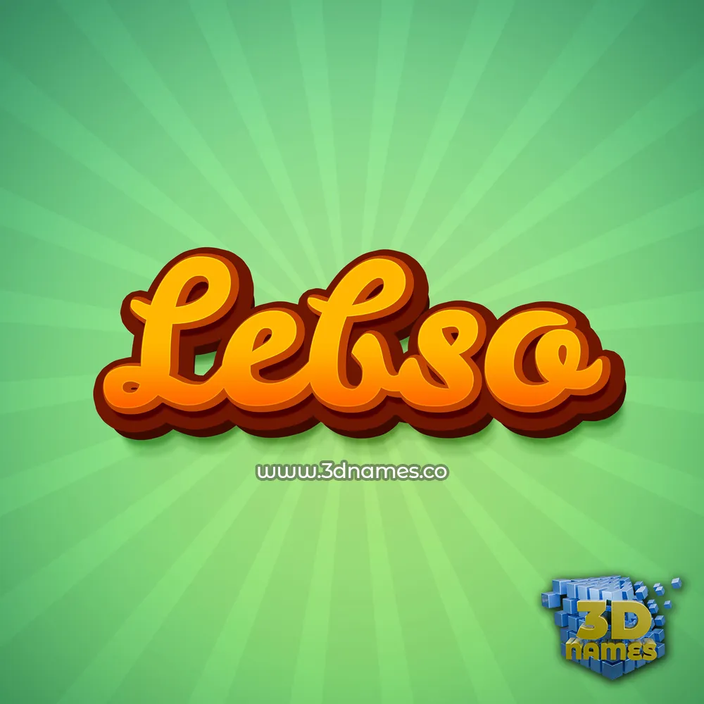 lebso in Green Rays style - 3D name wallpaper