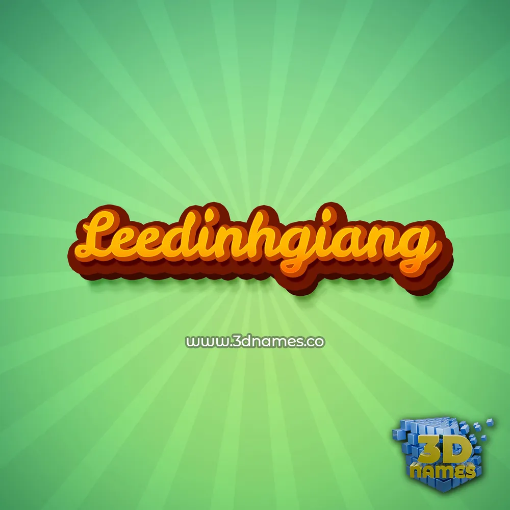 leedinhgiang in Green Rays style - 3D name wallpaper