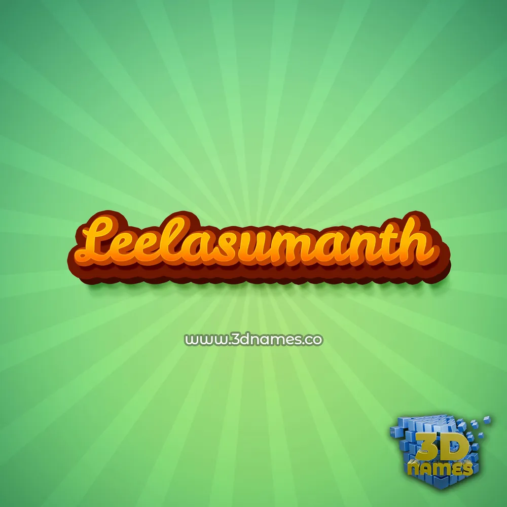 leelasumanth in Green Rays style - 3D name wallpaper