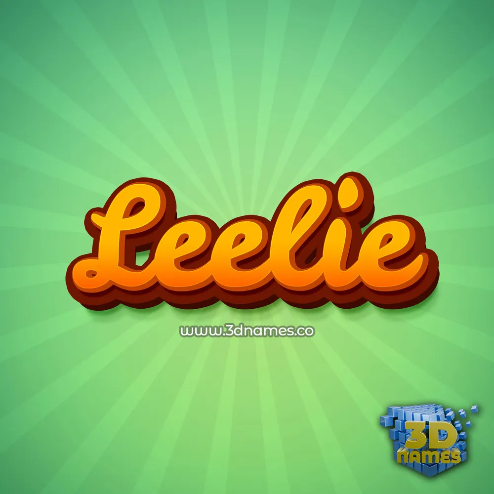 leelie in Green Rays style - 3D name wallpaper
