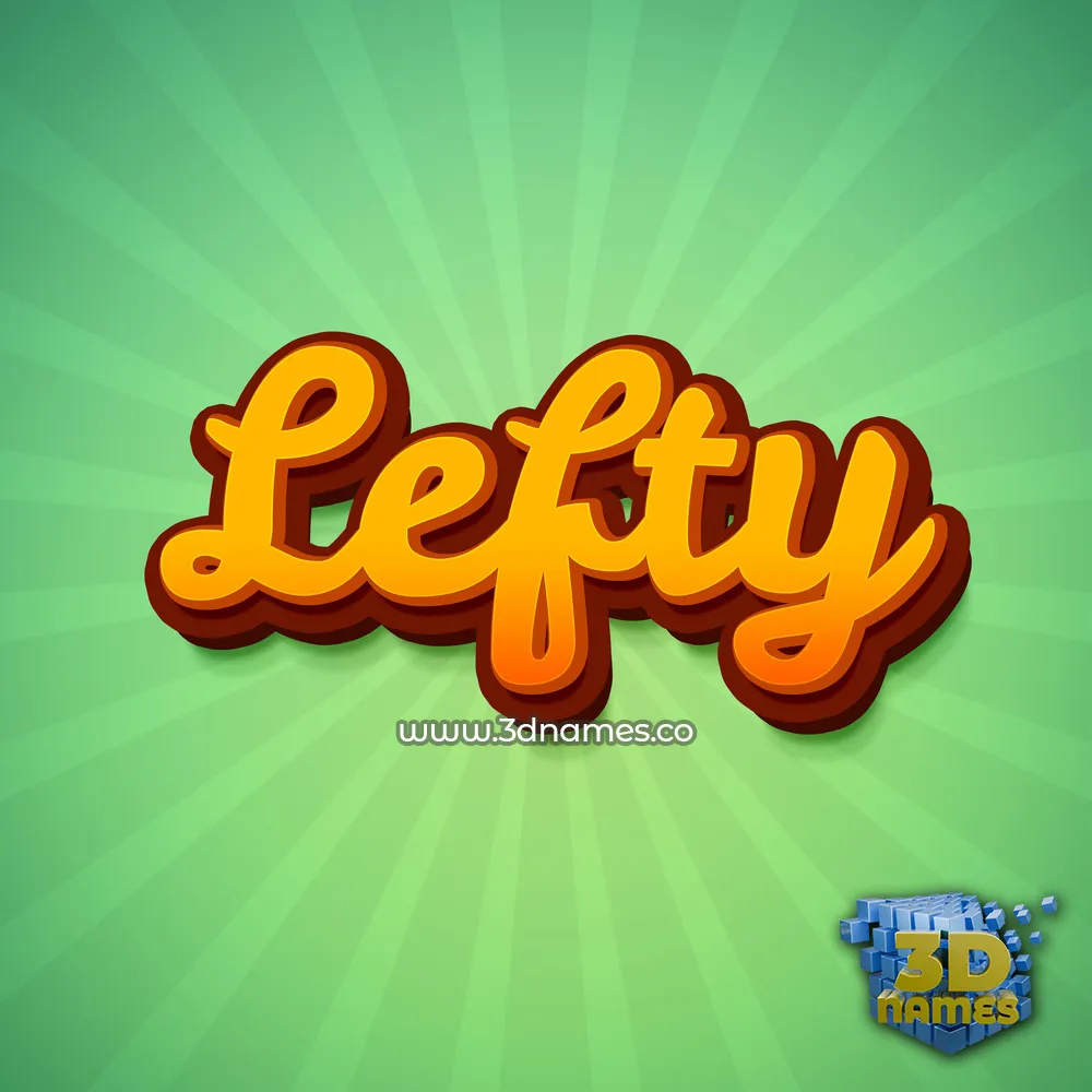 lefty in Green Rays style - 3D name wallpaper