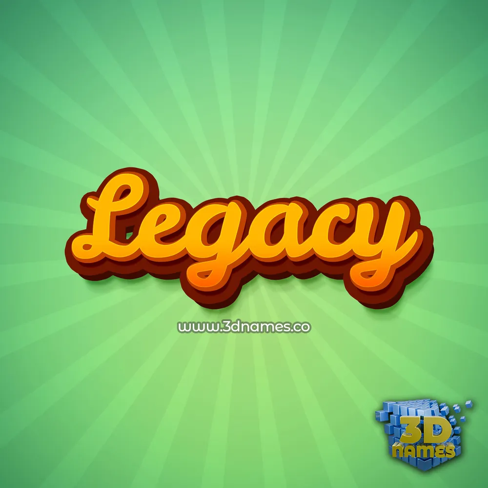 legacy in Green Rays style - 3D name wallpaper