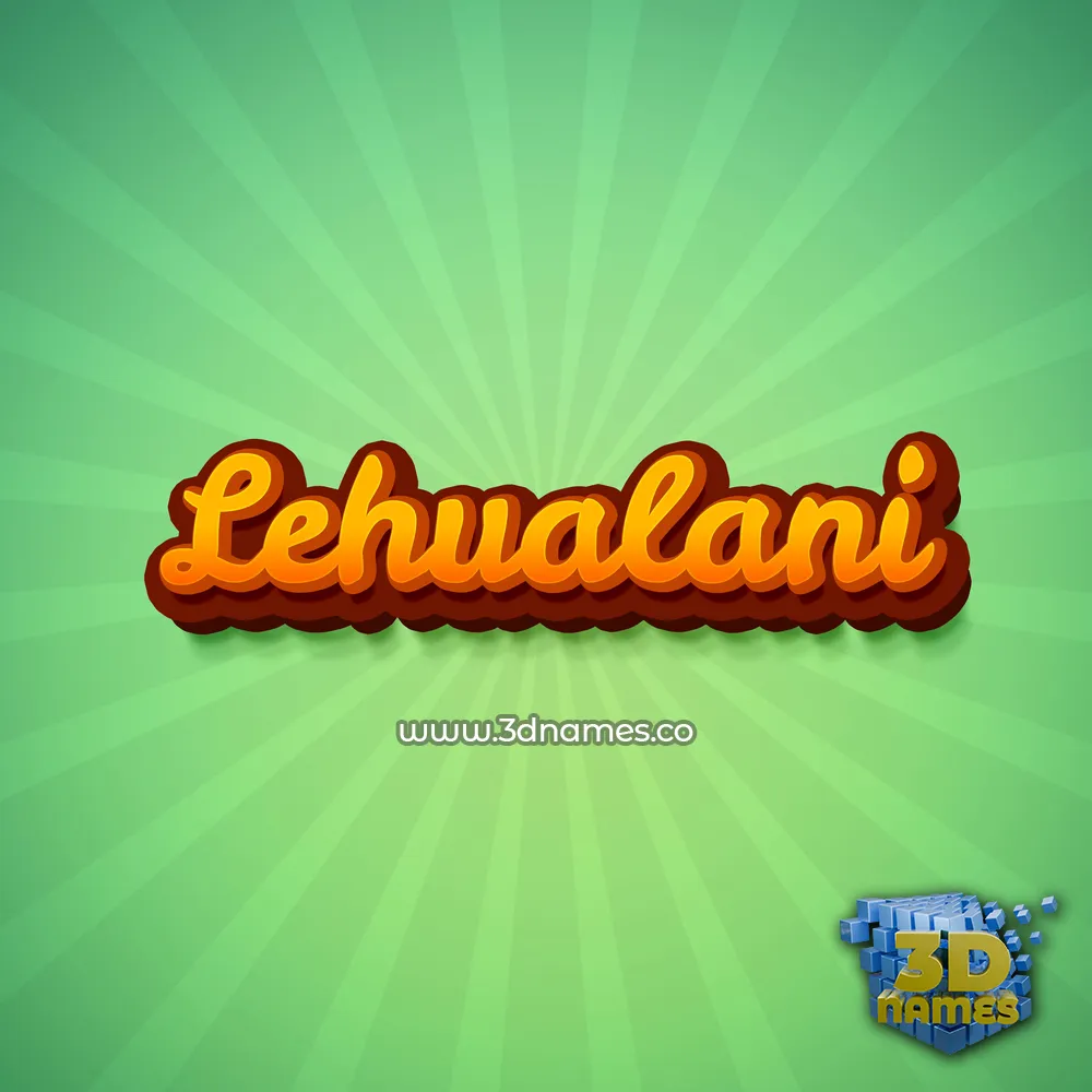 lehualani in Green Rays style - 3D name wallpaper