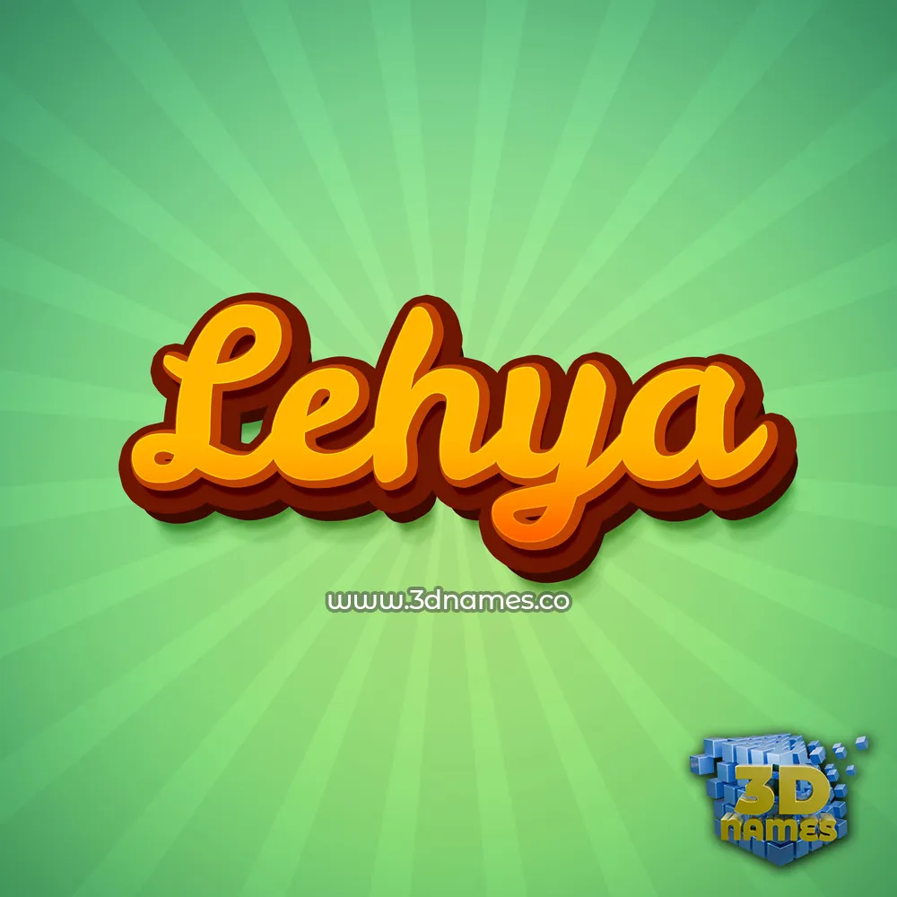 lehya in Green Rays style - 3D name wallpaper