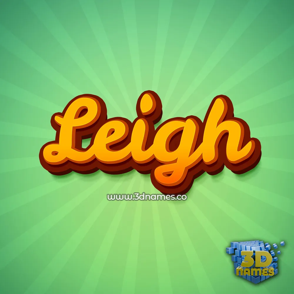 leigh in Green Rays style - 3D name wallpaper