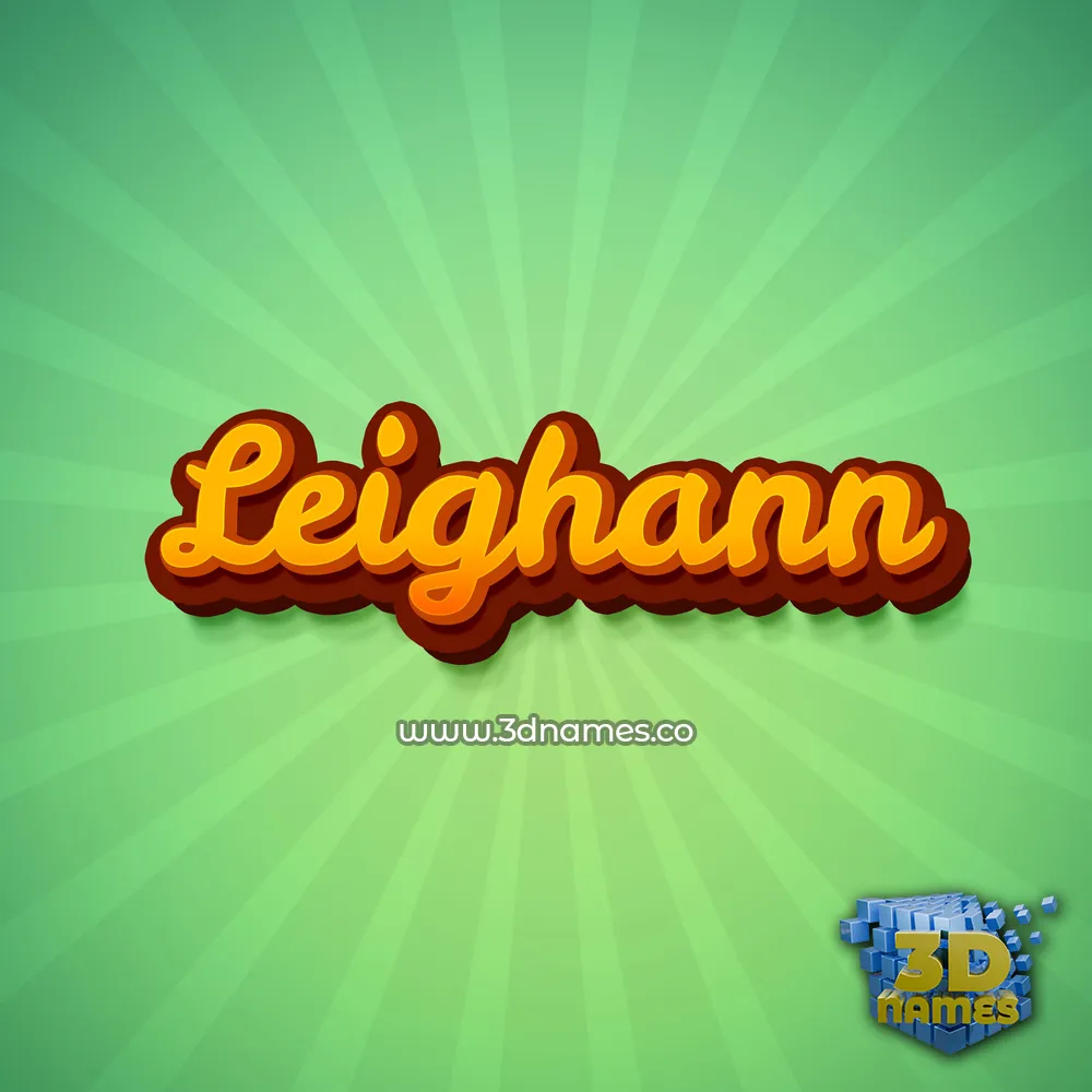 leighann in Green Rays style - 3D name wallpaper
