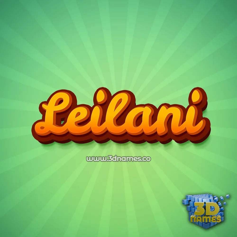 leilani in Green Rays style - 3D name wallpaper