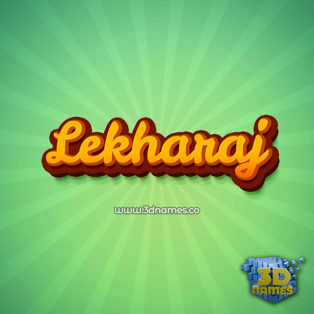 lekharaj in Green Rays style - 3D name wallpaper