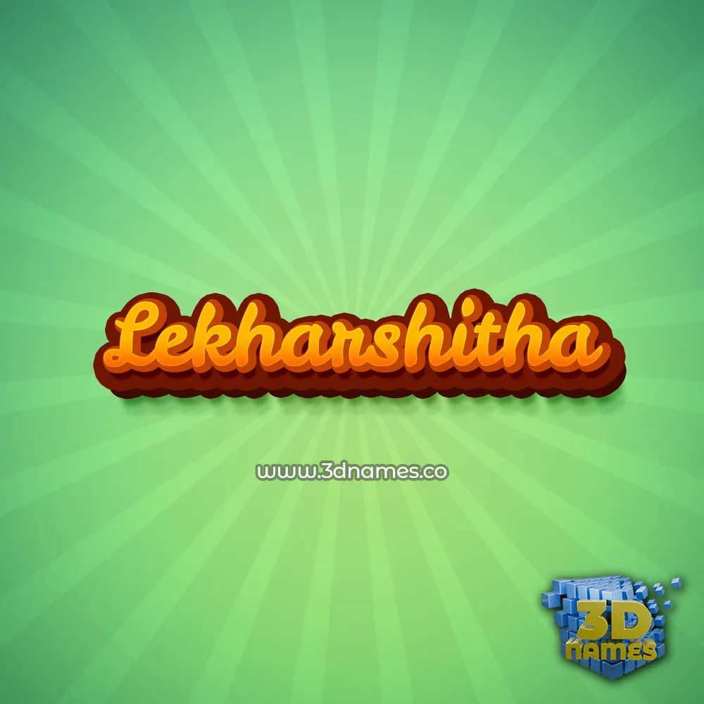 lekharshitha in Green Rays style - 3D name wallpaper