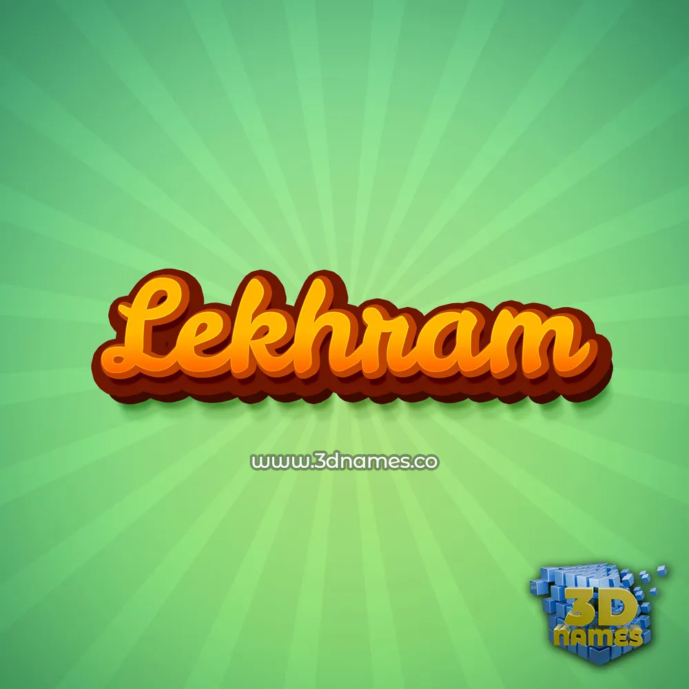 lekhram in Green Rays style - 3D name wallpaper