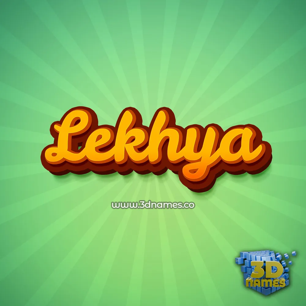 lekhya in Green Rays style - 3D name wallpaper