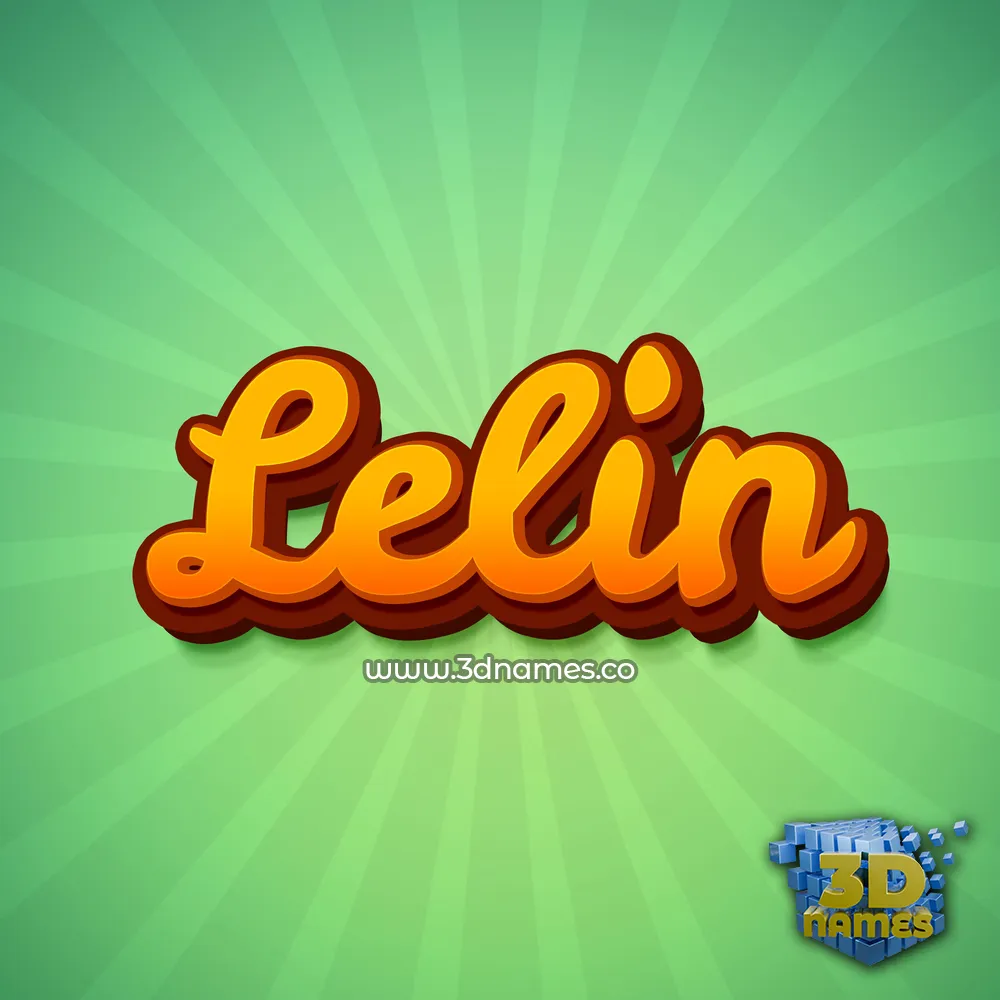 lelin in Green Rays style - 3D name wallpaper