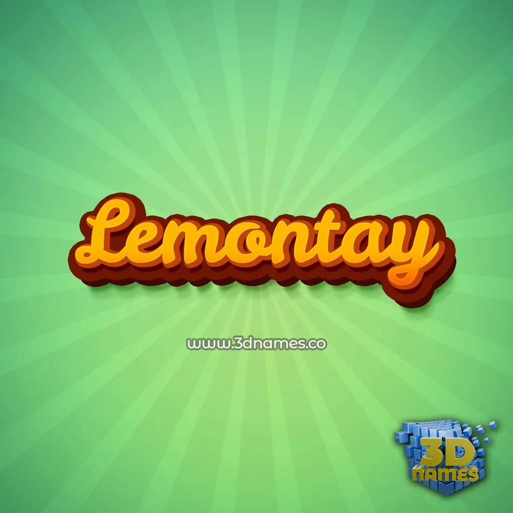 lemontay in Green Rays style - 3D name wallpaper