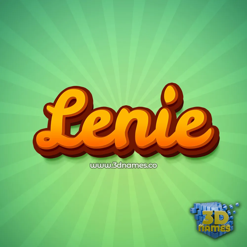 lenie in Green Rays style - 3D name wallpaper