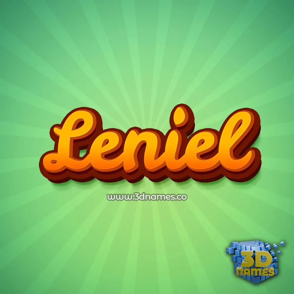 leniel in Green Rays style - 3D name wallpaper