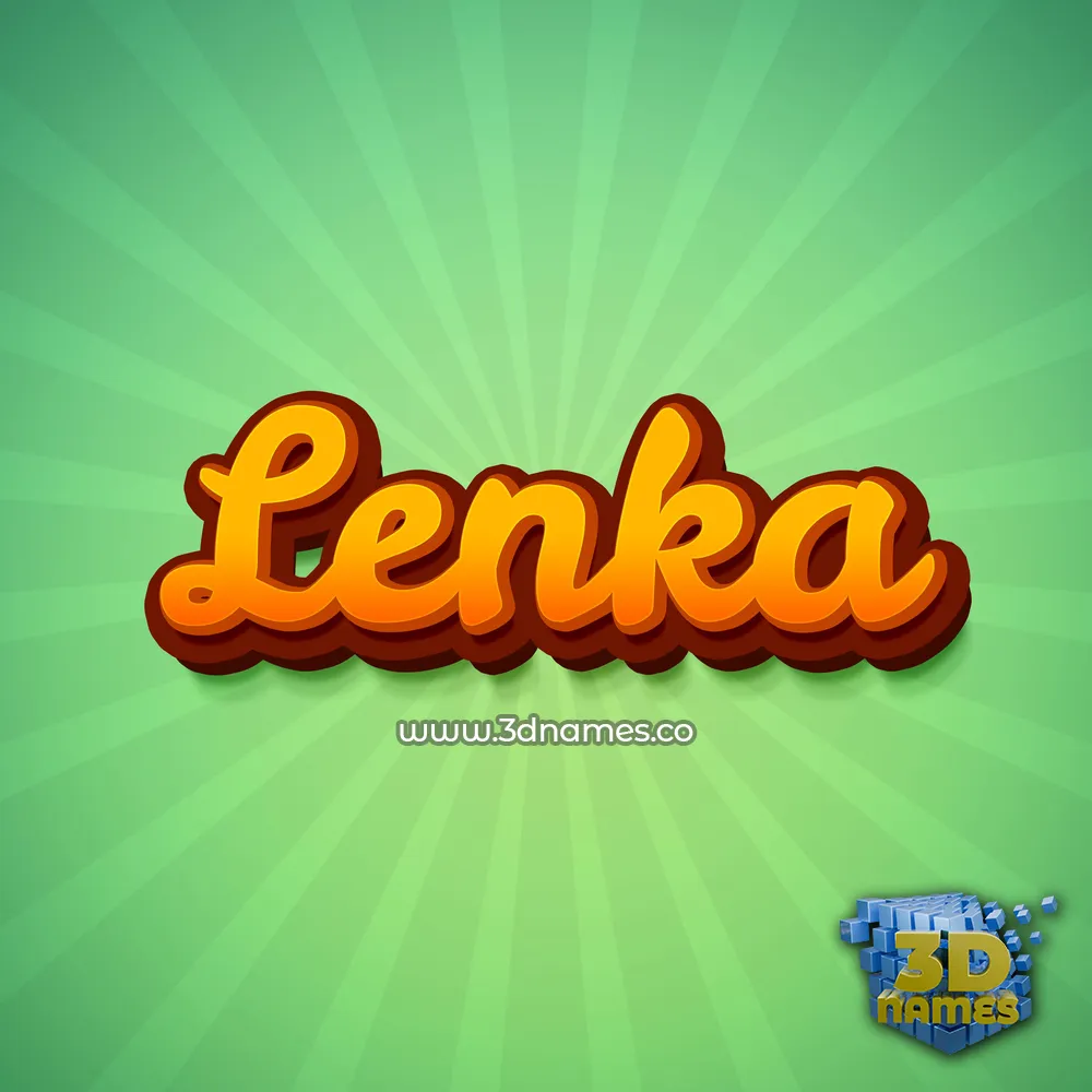 lenka in Green Rays style - 3D name wallpaper