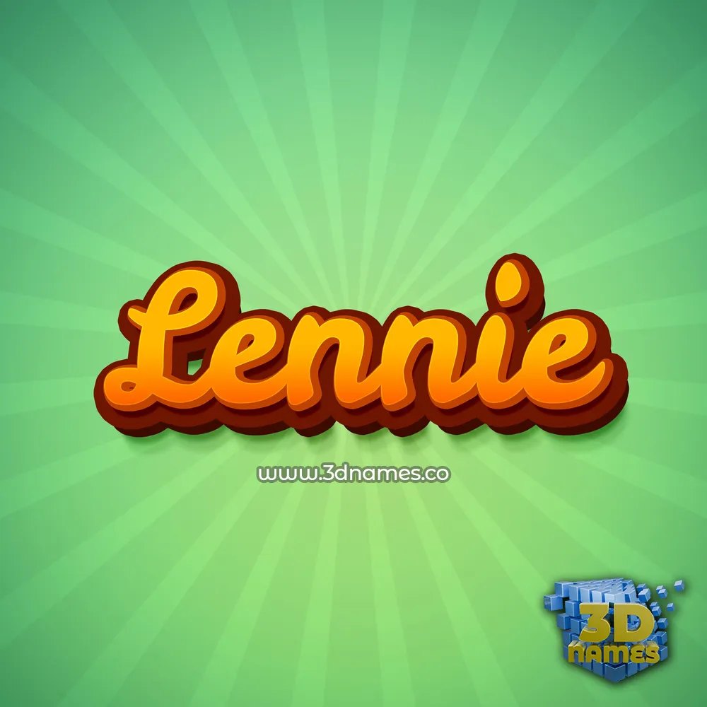 lennie in Green Rays style - 3D name wallpaper