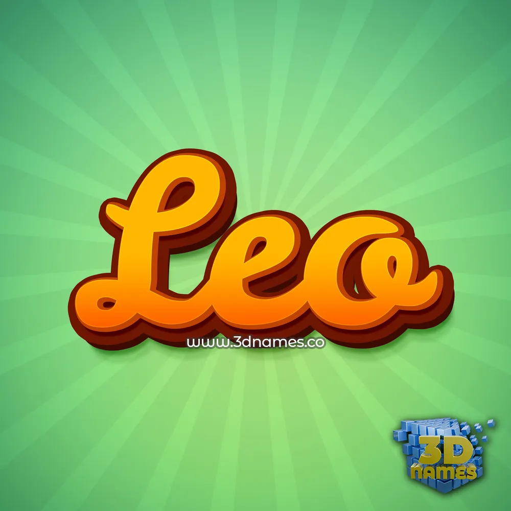 leo in Green Rays style - 3D name wallpaper