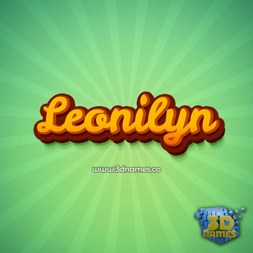 leonilyn in Green Rays style - 3D name wallpaper