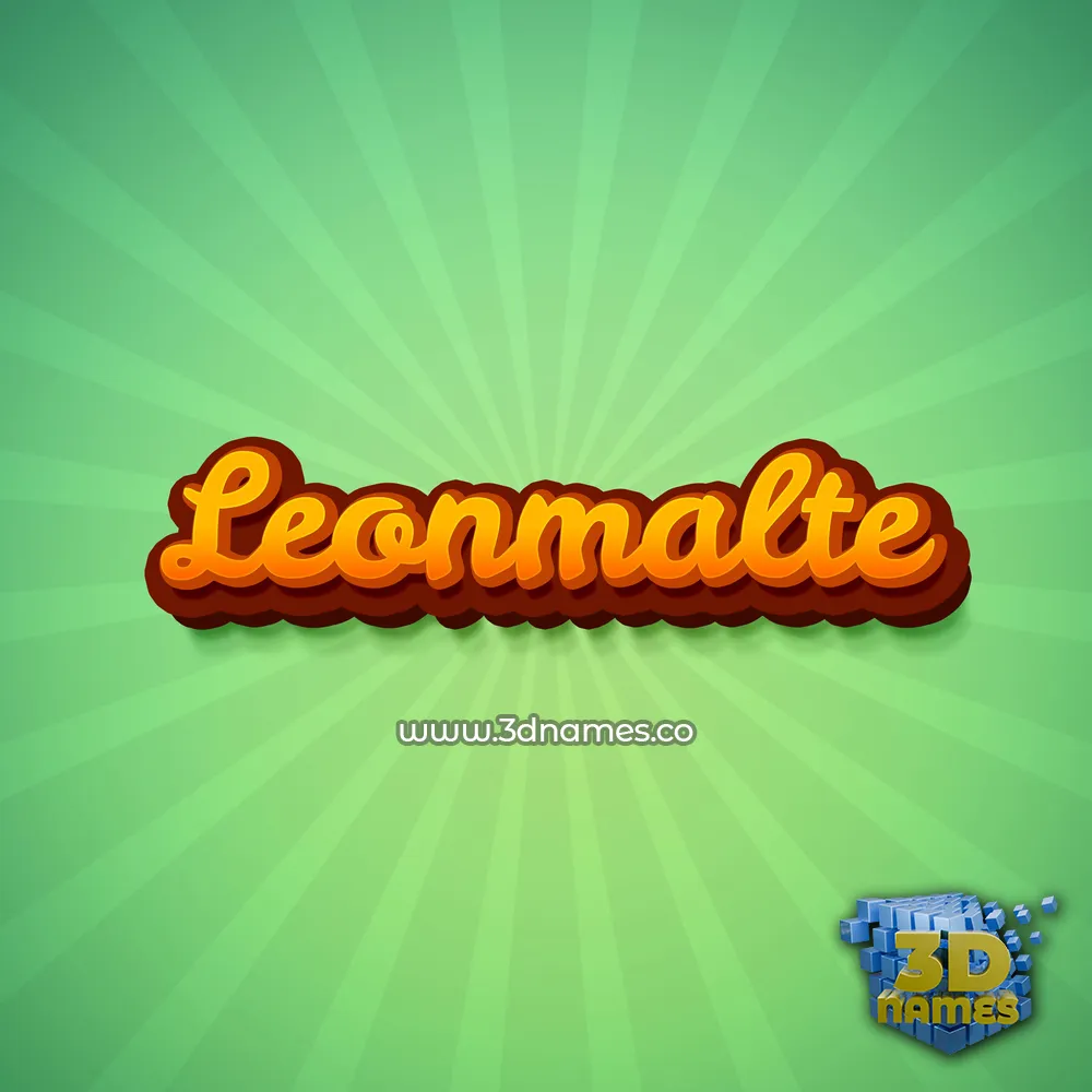 leonmalte in Green Rays style - 3D name wallpaper