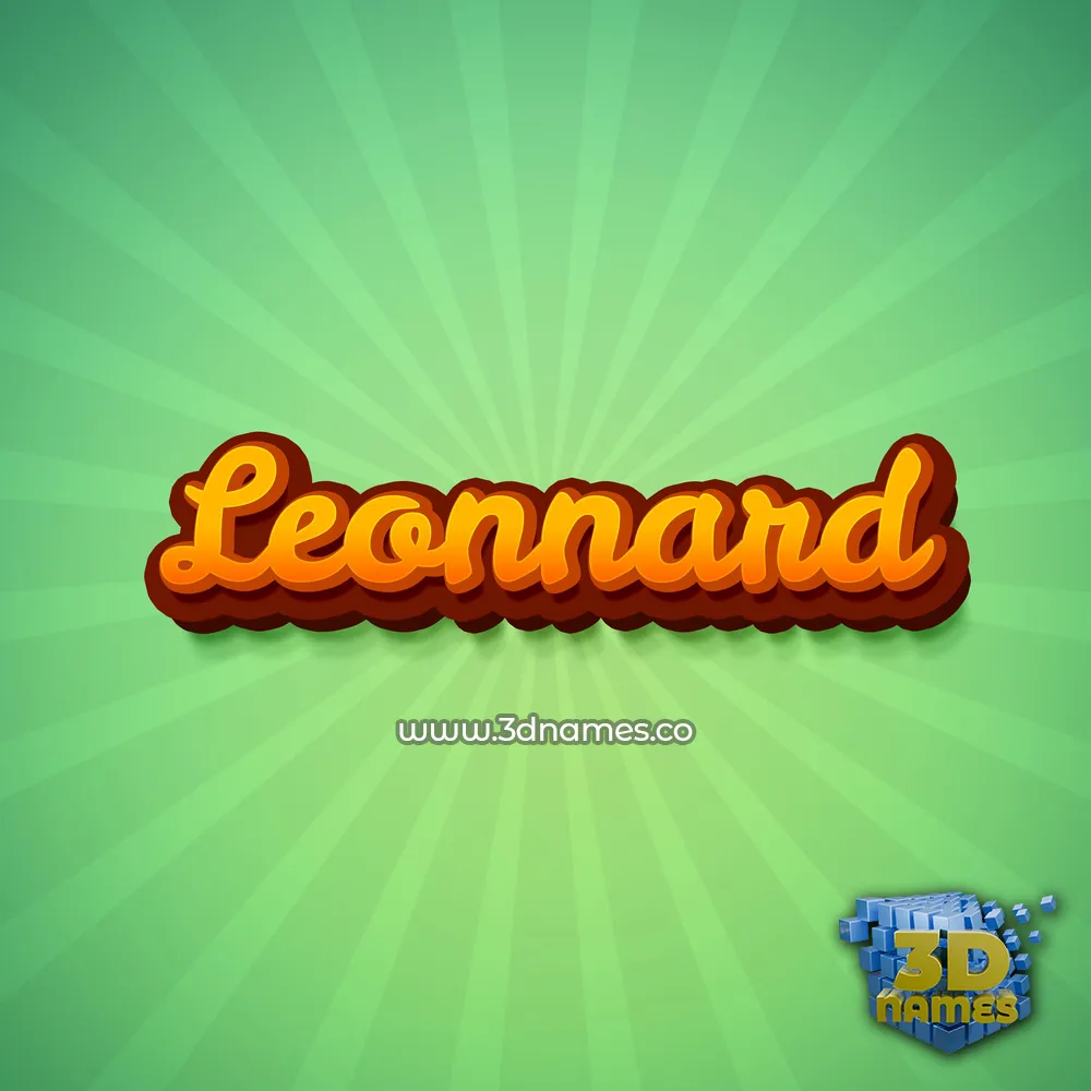 leonnard in Green Rays style - 3D name wallpaper