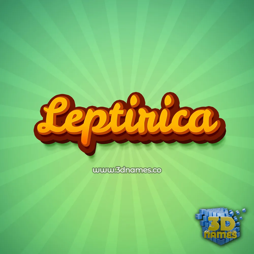 leptirica in Green Rays style - 3D name wallpaper